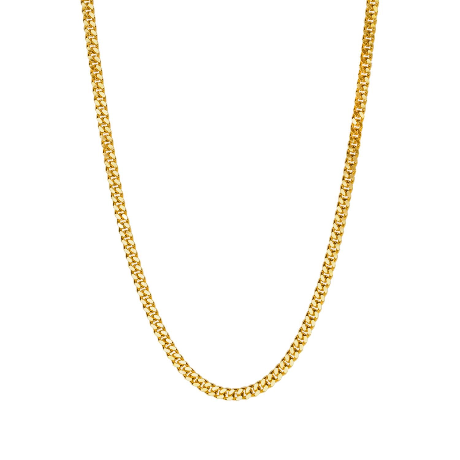 IX Curb halskæde - forgyldt